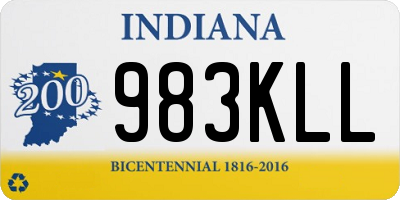 IN license plate 983KLL