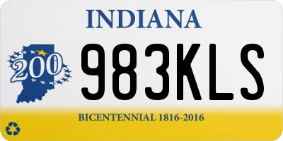 IN license plate 983KLS