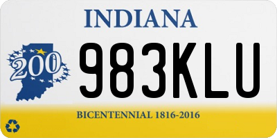 IN license plate 983KLU