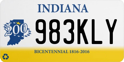 IN license plate 983KLY