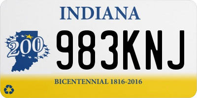IN license plate 983KNJ
