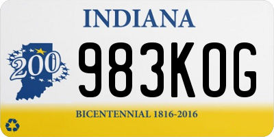 IN license plate 983KOG