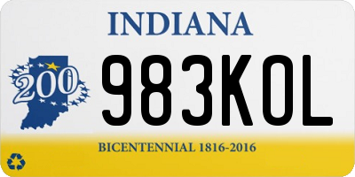 IN license plate 983KOL