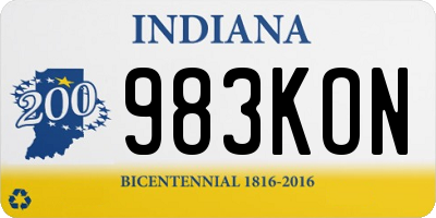 IN license plate 983KON