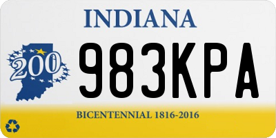 IN license plate 983KPA