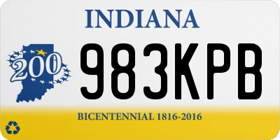 IN license plate 983KPB