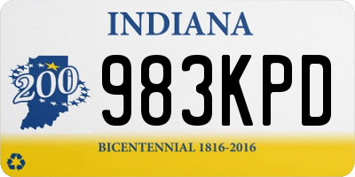 IN license plate 983KPD
