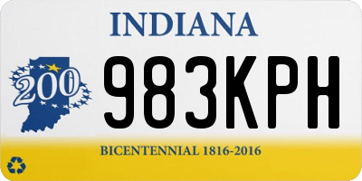 IN license plate 983KPH