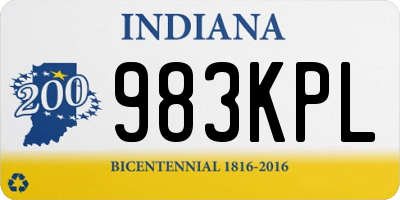 IN license plate 983KPL