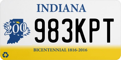 IN license plate 983KPT