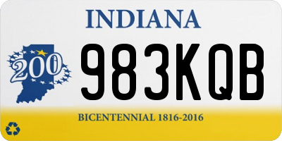 IN license plate 983KQB