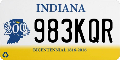 IN license plate 983KQR