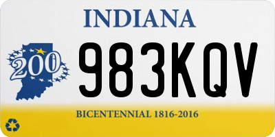 IN license plate 983KQV
