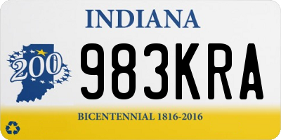 IN license plate 983KRA