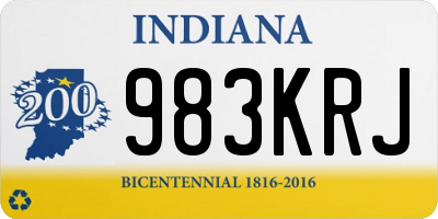 IN license plate 983KRJ