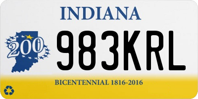 IN license plate 983KRL