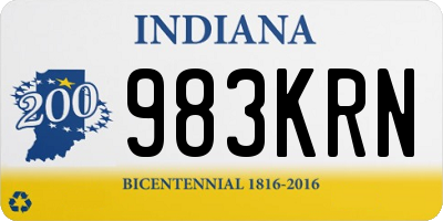 IN license plate 983KRN