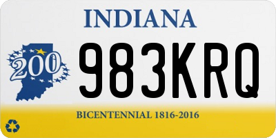 IN license plate 983KRQ