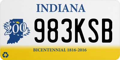 IN license plate 983KSB