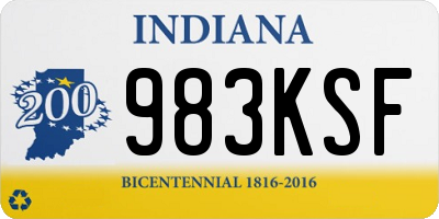 IN license plate 983KSF