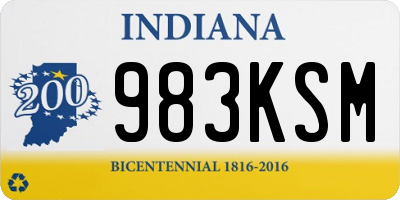 IN license plate 983KSM