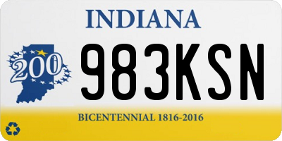 IN license plate 983KSN