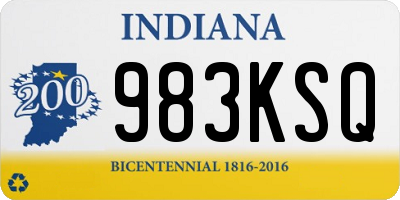 IN license plate 983KSQ
