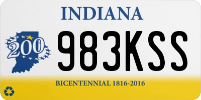 IN license plate 983KSS