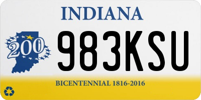 IN license plate 983KSU