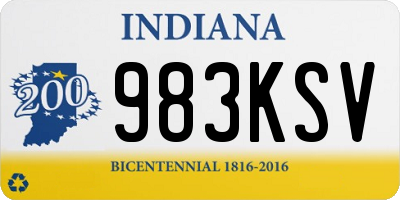 IN license plate 983KSV