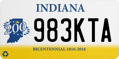 IN license plate 983KTA