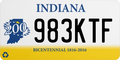 IN license plate 983KTF