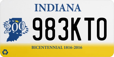 IN license plate 983KTO