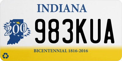 IN license plate 983KUA