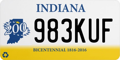 IN license plate 983KUF