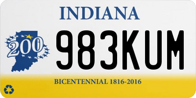 IN license plate 983KUM