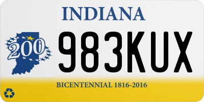 IN license plate 983KUX