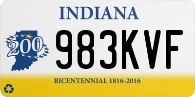IN license plate 983KVF
