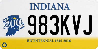 IN license plate 983KVJ