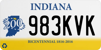 IN license plate 983KVK