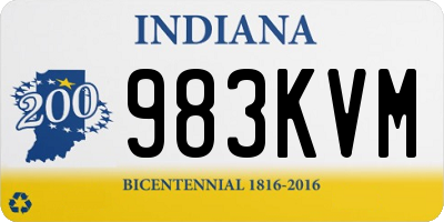 IN license plate 983KVM