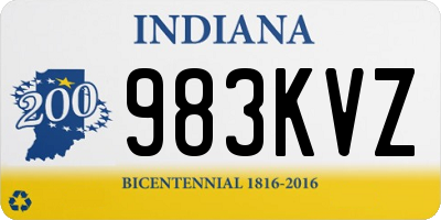 IN license plate 983KVZ