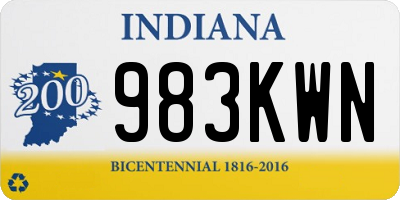 IN license plate 983KWN