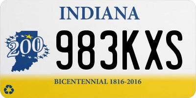 IN license plate 983KXS