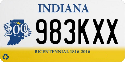 IN license plate 983KXX