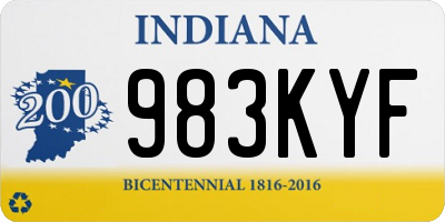 IN license plate 983KYF