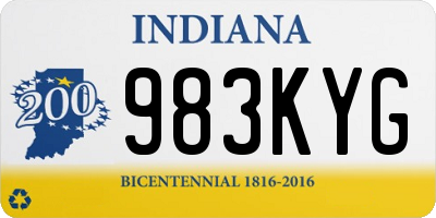 IN license plate 983KYG