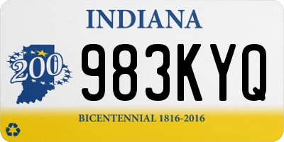 IN license plate 983KYQ