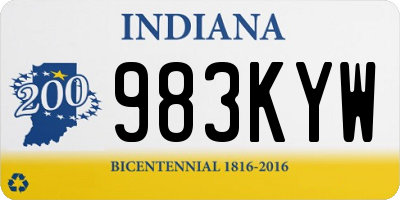 IN license plate 983KYW