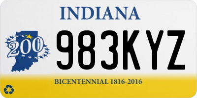 IN license plate 983KYZ